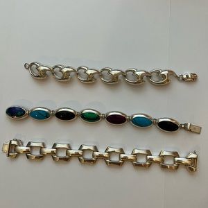 Sterling Silver Bracelet collection (all three together)
